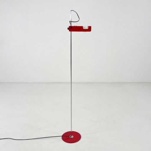 Red Spider Floorlamp by Joe Colombo for Oluce, 1970s