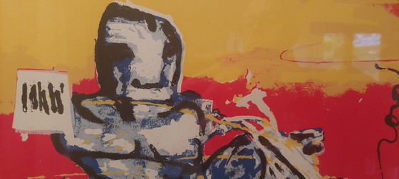 Image 1 of Moto Herman Brood encadrée