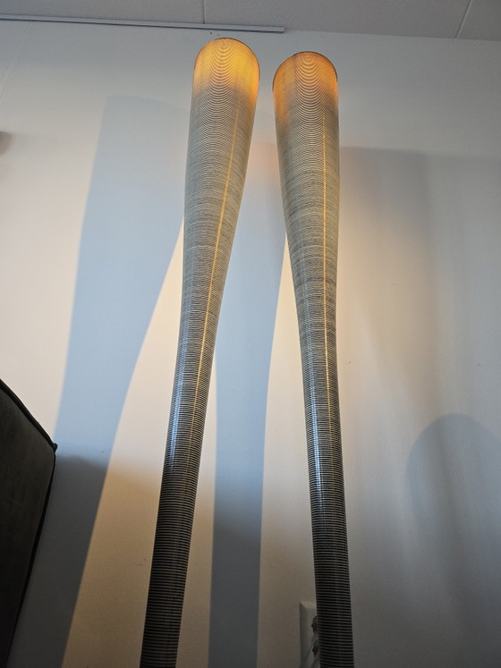 Image 1 of Ensemble de 2 lampadaires Foscarini Mite originaux – Marc Sadler – Design haut de gamme 187 cm de haut et à intensité variable !