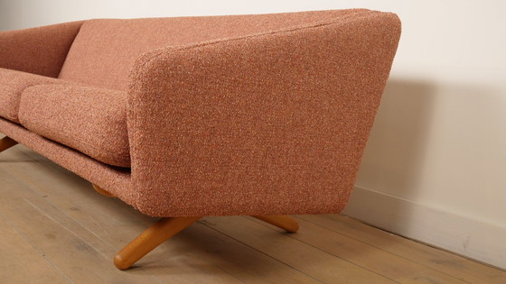 Image 1 of Vintage bank | 3-zits | Illum Wikkelsø | ML-90 | Roze | opnieuw gestoffeerd