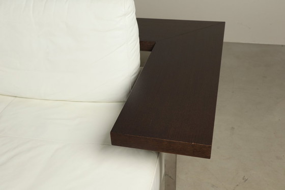 Image 1 of Rolf Benz Dono bank van Christian Werner in wit leer, jaren 90