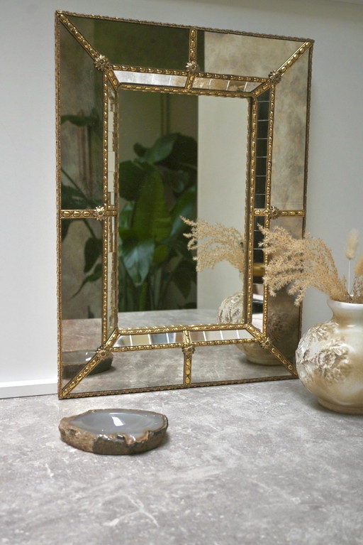 Beautiful Venetian mirror with mosaic mirrors