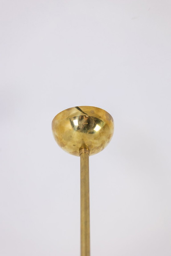 Image 1 of Stralende diabolokroonluchter met 12 kaarslampen. Eigentijds.