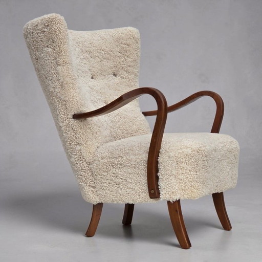 Anni '60, design danese di Alfred Christensen, rivestito, pelle di pecora. – fauteuils, Other