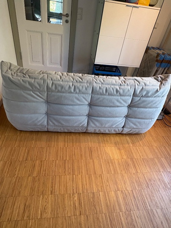 Image 1 of Ligne Roset Togo 3-seater - Pearl - Alcantara