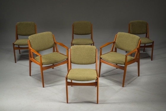 Image 1 of  Chaises Ella Danoises en Teck attribuées à Arne Vodder pour Vamo Sønderborg, 1960s, Set de 6