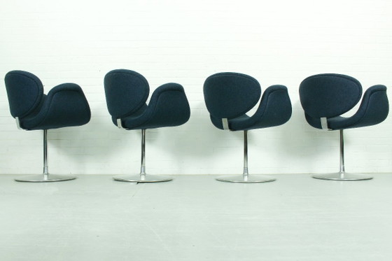 Image 1 of Juego de 4 sillas de comedor giratorias Little Tulip de Pierre Paulin para Artifort, 1965.