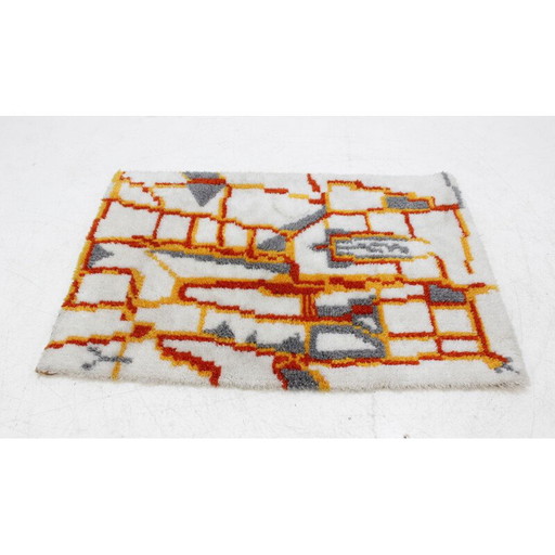 Vintage multi toned danish rug - 1960s