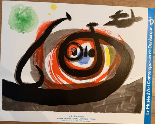 Joan Miró (1893-1983), Jardín de Esculturas Dunkerque, Imprimerie Arte-Adrien Maeght- París, Impreso en Francia