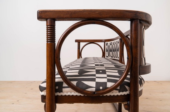 Panca O Settee In Legno Curvato Della Secessione Viennese Attribuita A Josef Hoffmann, Circa 1910 – Panche (photo 6 of 9)