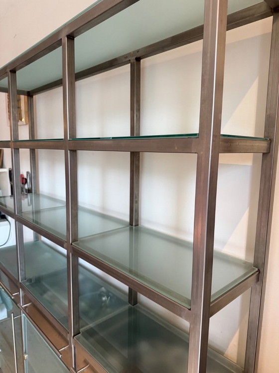 Vintage industrial look design storage/display cabinet – Transvorm Design Amsterdam, Glass, Metal (photo 2 of 5)
