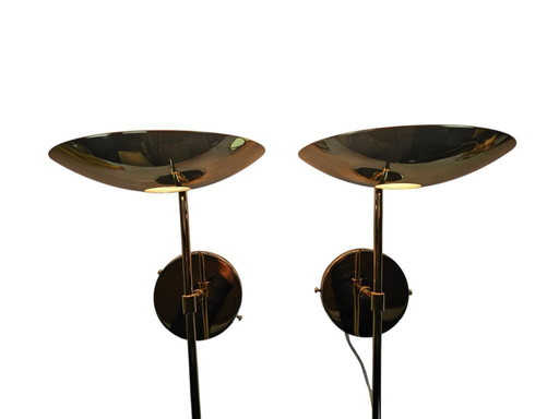 Estiluz - 2 appliques murales - laiton - style Hollywood Regency - Espagne - années 80