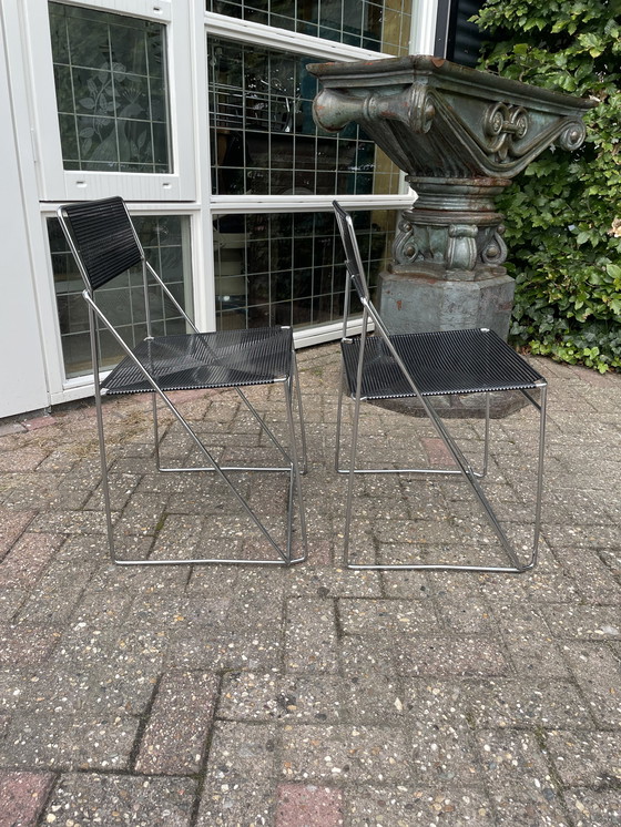 Image 1 of 2x X-line draadstoel, Nils Jorgen Haugesen