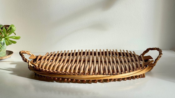 Vintage rattan serving tray – Table accessories (photo 7 of 21)