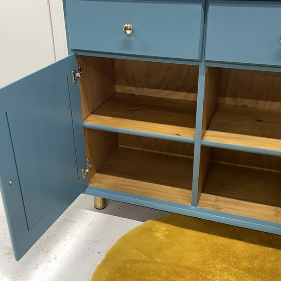 Image 1 of Aparador de madera azul Restyle Sloe Blue Farrow & Ball armario de almacenamiento