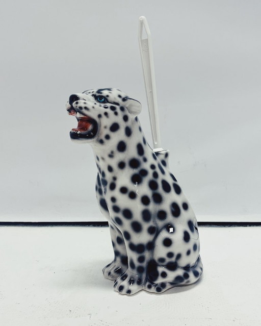Soporte para cepillo de baño con estampado de leopardo – decoratieve objecten, Ceramic