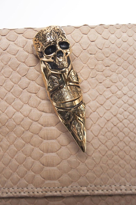 Image 1 of Maison Du Posh, Clutch Knuckle ring in pitone beige.