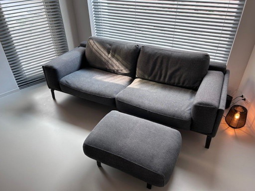 2x Leolux Bellice sofas + footstool