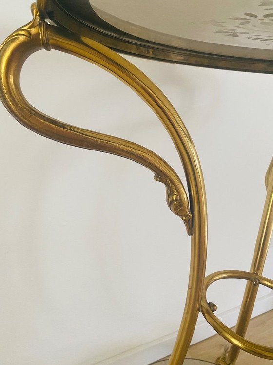 Image 1 of Italian Regency side table in brass