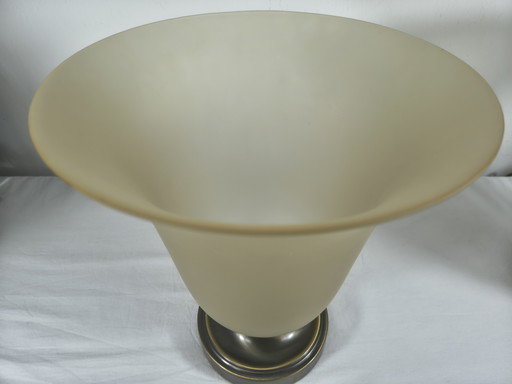 Vintage table lamps – Post Verlichting Staphorst – opal glass & brass