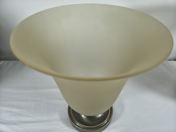 Image 1 of Vintage table lamps – Post Verlichting Staphorst – opal glass & brass