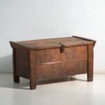 Antieke gesneden kist van grenenhout – Transsylvanië, circa 1900 – Opbergkast, Iron, Rustic (photo 6 of 40)