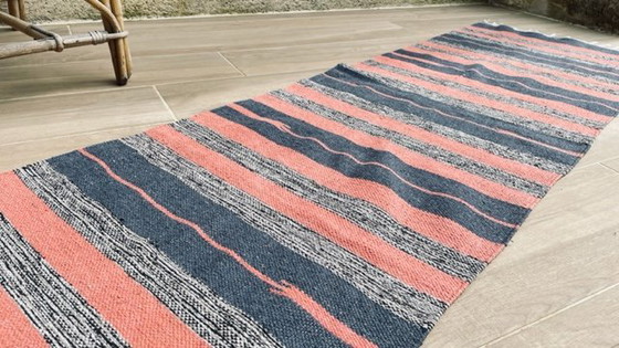 Image 1 of Kelim Teppich Baumwolle 1980er Jahre