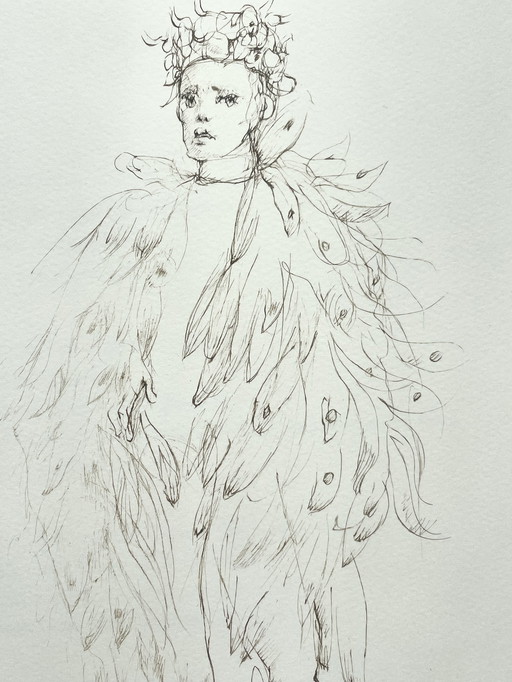 Leonor Fini, Zeldzame litho op Arches papier, Circa 1980