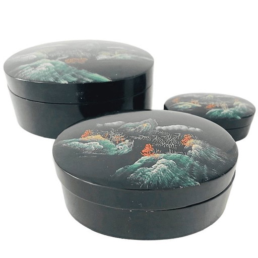 Set di lakdoosjes cinesi d'epoca