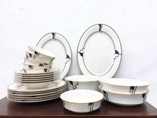 Noritake portfolio tableware 70s 80s design Art Deco style