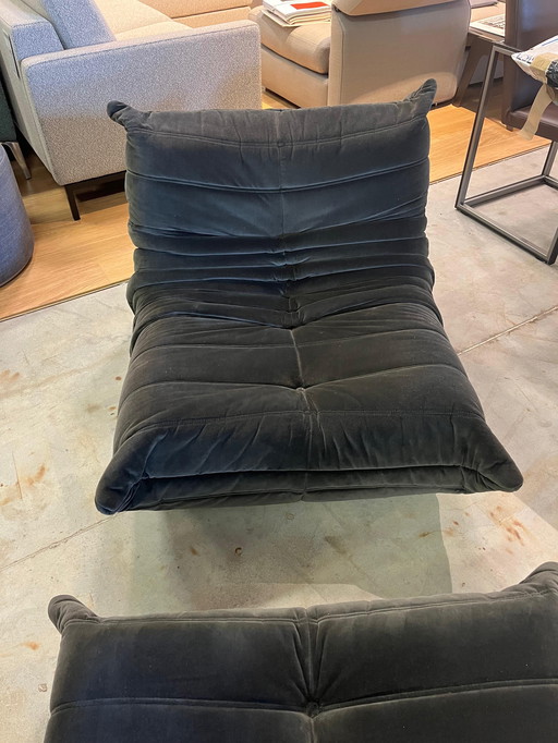 ZGAN Ligne Roset Togo 1-Seater Suede Black – €1,999