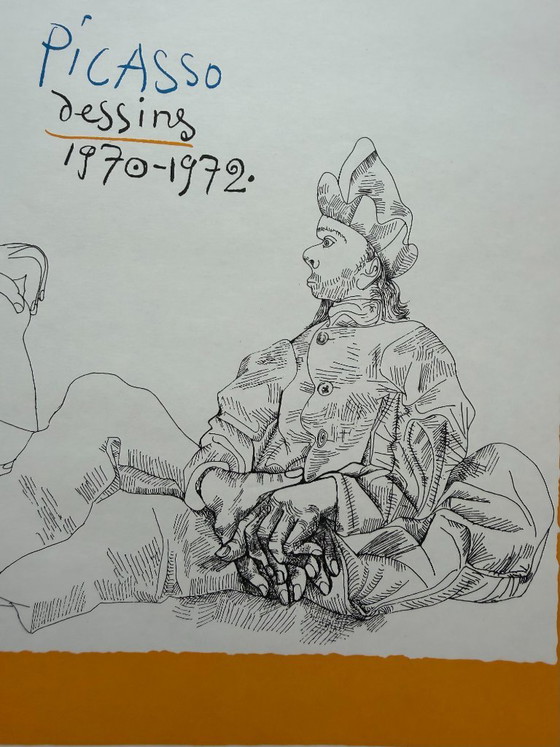 Michael Mathias Prechtl (1926-2003), Picasso: Dessins 1970-1972, originele vintage tentoonstellingsposter (photo 4 of 8)