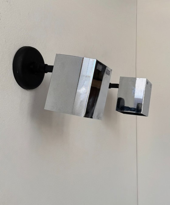 Image 1 of Coppia di applique vintage regolabili, metallo cromato, Francia, 1970