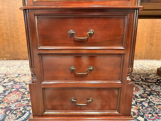 Escritorio clásico inglés Chesterfield Partnerdesk – Leather, Wood (photo 12 of 19)