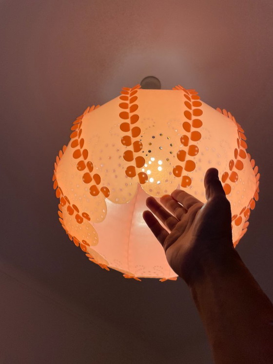 Image 1 of Lampada a sospensione modulare vintage retrò di grandi dimensioni, in stile corallo, anni '70, stile danese.