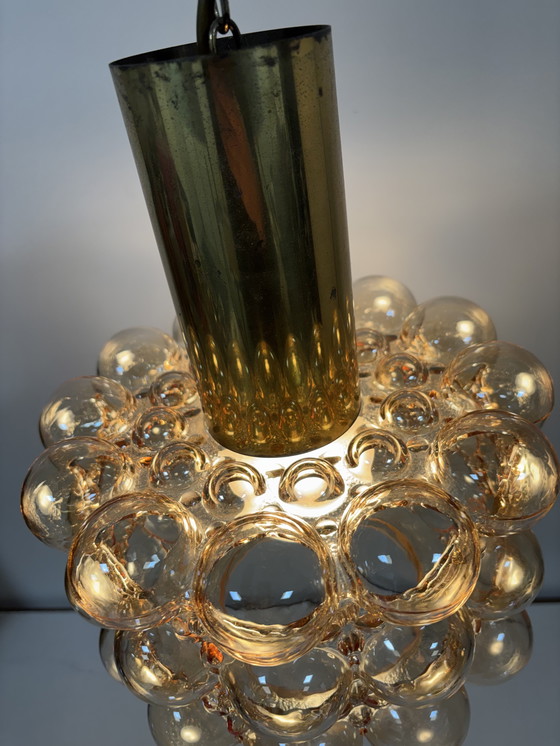 Image 1 of Exclusieve Limburg Helena Tynell “Bubble Lamp” – Amber / goud kleurig glas