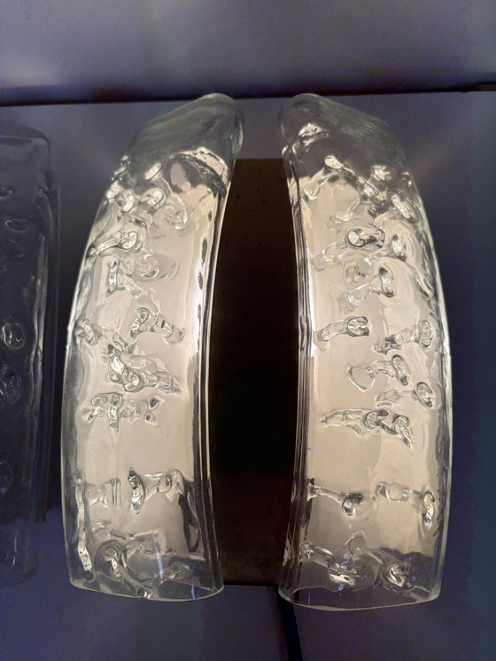 Image 1 of lazen en messing wandlampen van Doria Leuchten, Duitsland, jaren 60, set van 2