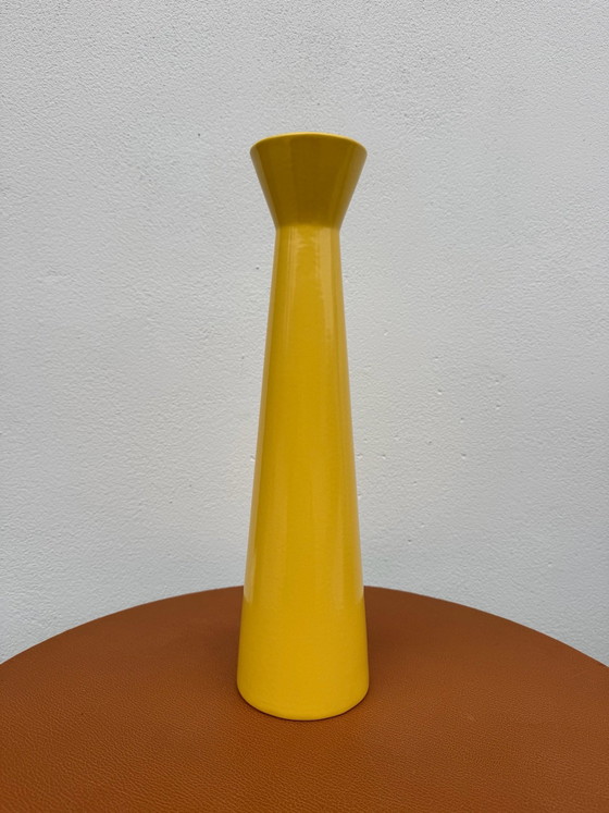 Yellow Memphis style Soliflore Vase Charolles, Ceramic (photo 6 of 6)