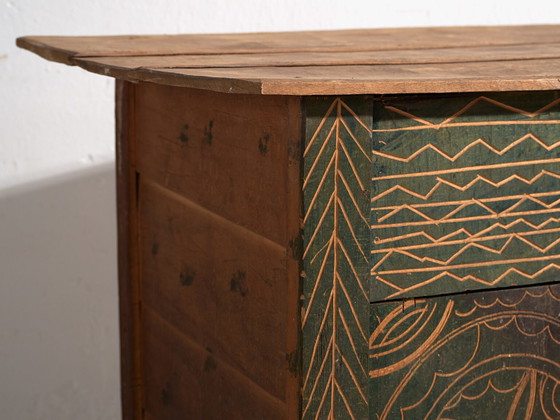Cómodas antigua verde estilo primitivo (c.1920) #71 (photo 20 of 22)
