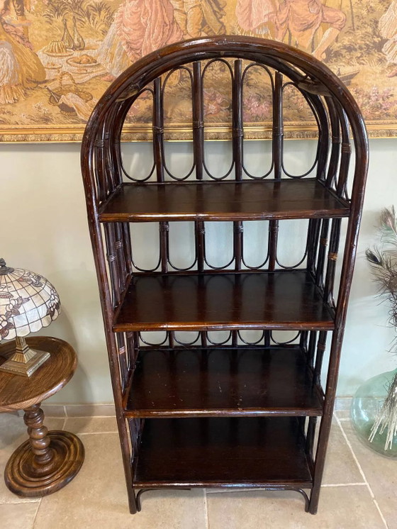 Vintage rattan shelf – Shelving unit, Wicker (photo 10 of 15)
