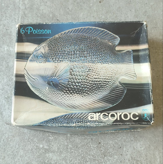 Piatti vintage Arcoroc con pesci, nuovi nella confezione originale. – Stoviglie, Glass (photo 3 of 13)