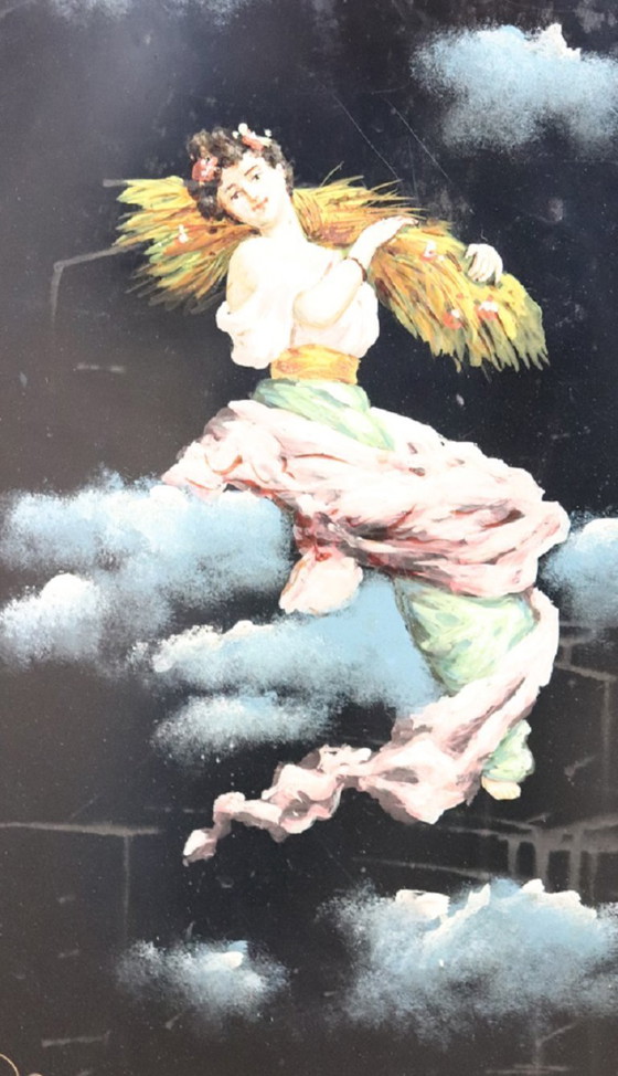 Image 1 of Set of 2 Single Beds in Iron, Art Nouveau Early 20th Century