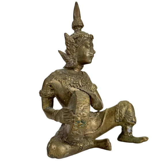 Set di Antiche Sculture di Musicisti Thailandesi in Bronzo – Bronze (photo 2 of 10)