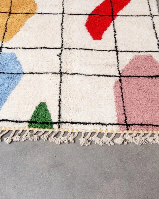 Tapis marocain écru avec motifs colorés 250cmx150cm – Wool, Bohemian (photo 7 of 8)