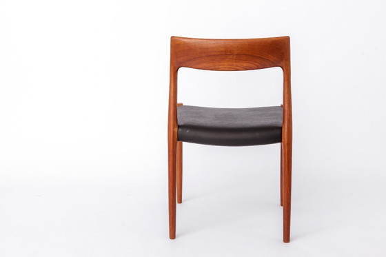 Image 1 of Niels Otto Møller Model 77 Chair, Danish Mid Century Teak Dining Chair 1956 Design, Vintage Moller Chair