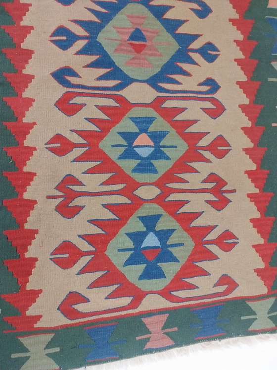 Image 1 of 1 x Kelim vloerkleed uit Turkije 1970's 165cm x 110cm