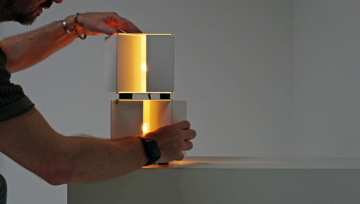 Lampe de table 3H attribuée par Paolo Tilche pour Sirrah, 1971