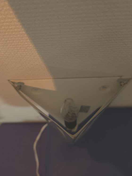 Image 1 of Lámpara de pared posmoderna de diseño italiano - Metal con difusor de plástico, años 90