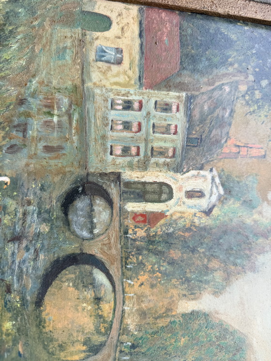 Image 1 of Guido Lams (1932) - "Brügge, Minnewater" - huile sur toile, 1958