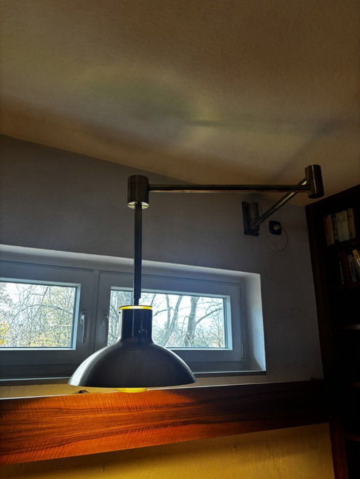 Acton Bjørn per Lyfa – Lampada a sospensione in ottone, Danimarca, anni '70